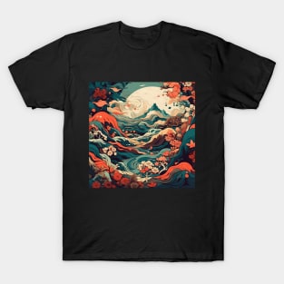 Abstract Japanese landscape T-Shirt